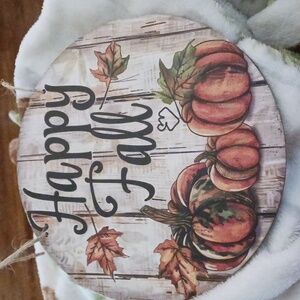 "Happy Fall" wooden sign